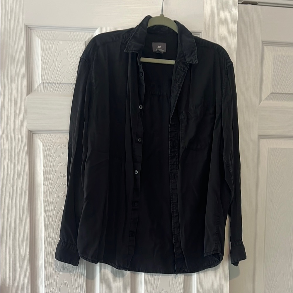 H&M Black Lightweight Shirt Jacket